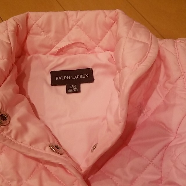 Ralph Lauren(ラルフローレン)のRALPH LAURENラルフローレン　ジャケット　コート　ピンク　80㎝ キッズ/ベビー/マタニティのベビー服(~85cm)(ジャケット/コート)の商品写真
