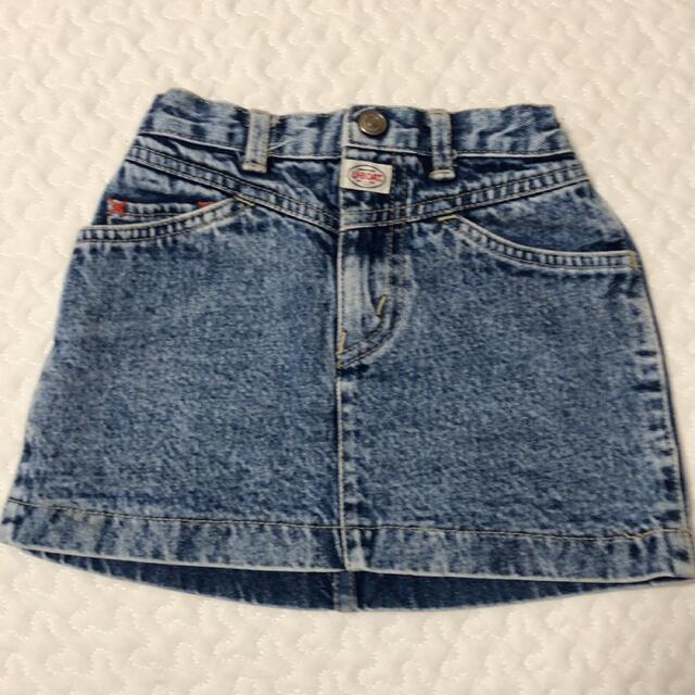 デニムスカート 古着 キッズ/ベビー/マタニティのキッズ服女の子用(90cm~)(スカート)の商品写真