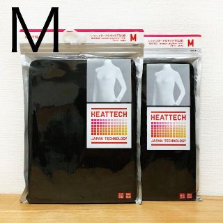 ユニクロ(UNIQLO)の２枚　ヒートテック タートルネックT 長袖　黒 M ユニクロ(Tシャツ(長袖/七分))