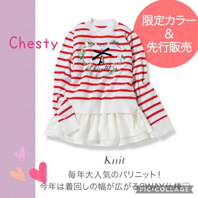 限定カラー☆Chesty 2WAYパリニット 三越銀座店ポップアップ限定カラー