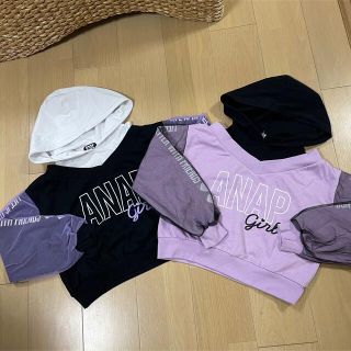 アナップ(ANAP)のANAP GIRL パーカー Sサイズ 2枚セット(Tシャツ/カットソー)