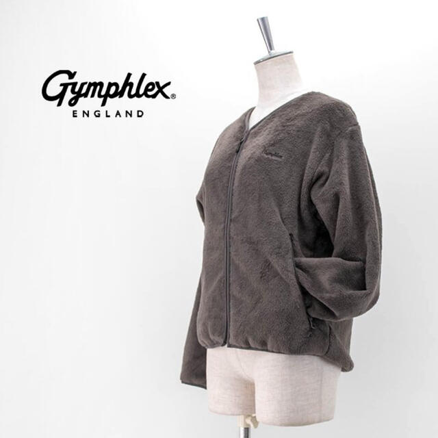 GYMPHLEX(ジムフレックス)のGymphlex ジムフレックス ハイパイルフリース ノーカラーブルゾン レディースのジャケット/アウター(ブルゾン)の商品写真