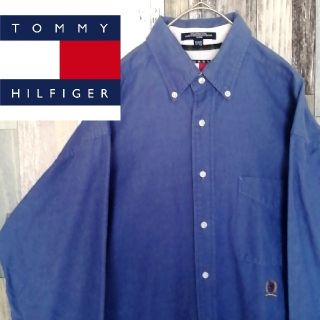 トミーヒルフィガー(TOMMY HILFIGER)の古着 希少 90’s トミーヒルフィガー ボタンダウンシャツ ゆるダボ 刺繍ロゴ(シャツ)