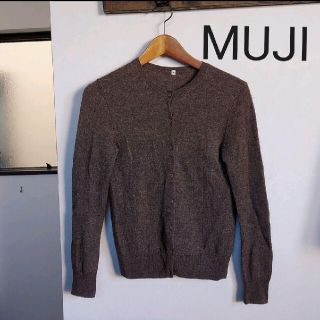 ムジルシリョウヒン(MUJI (無印良品))の無印　ヤク混ウールクルーネックカーディガン　S(カーディガン)