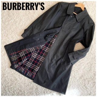 バーバリー(BURBERRY)の極美品⭐️バーバリーズ ノバチェック ライナー付 ステンカラーコート ネイビー(ステンカラーコート)