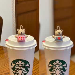 スターバックスコーヒー(Starbucks Coffee)のスターバックス 台湾限定　2022バレンタイン　ベアリスタ ストッパー2個セット(収納/キッチン雑貨)