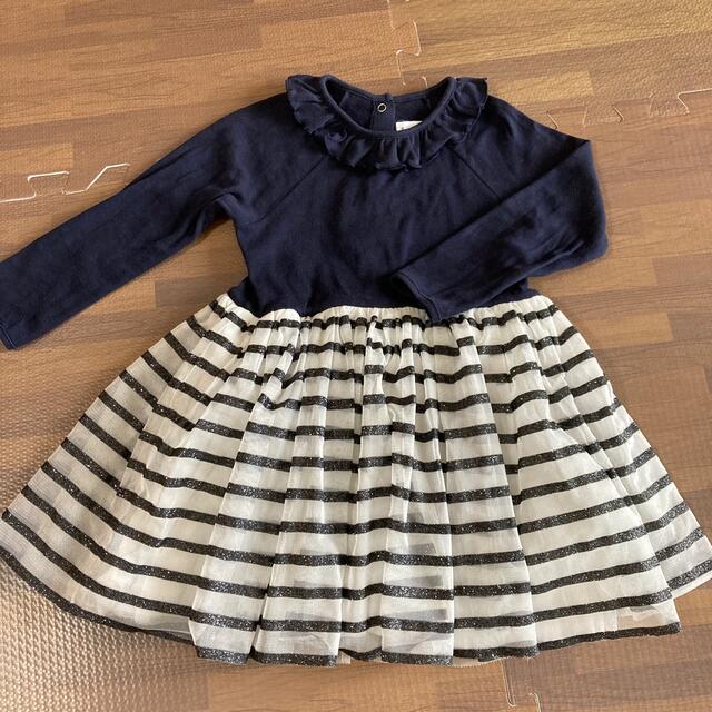 PETIT BATEAU(プチバトー)のお値下げ　プチバトー　ワンピースとブラウス キッズ/ベビー/マタニティのキッズ服女の子用(90cm~)(ワンピース)の商品写真