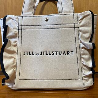 ジルバイジルスチュアート(JILL by JILLSTUART)のJILL BY JILLSTUART フリルトートバッグ　ホワイト（小）(トートバッグ)
