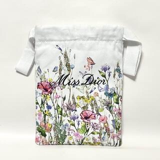 Dior - 新品 ディオール 花柄 巾着 ポーチ MISS DIORロゴ付き