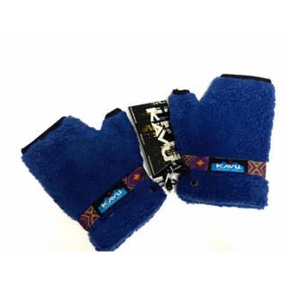 カブー(KAVU)の新品 kavu カブー★アウトドア ボアグローブ 指なし手袋 青 M 男女兼用(手袋)