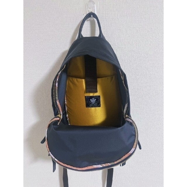 A.D.M.J. THE DAVIS ナイロン&牛革 バックパック【ネイビー