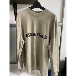 フィアオブゴッド(FEAR OF GOD)のessentials  エッセンシャルズ　ロンT  カットソー　オリーブ　s(Tシャツ/カットソー(七分/長袖))