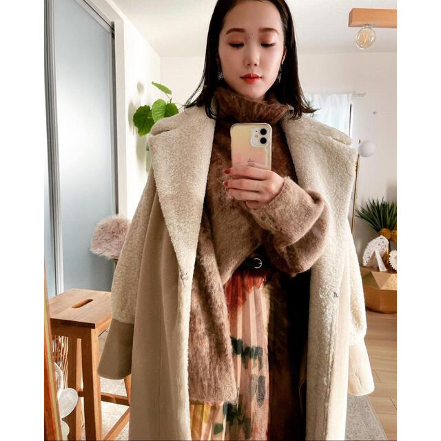 Lumierリュミエ MOUTON AND BOA LONG COATの通販 by wooka's shop|ラクマ