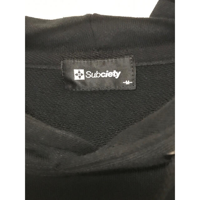 Subciety(サブサエティ)の美品　subciety 　サブサエティー　パーカー　黒 メンズのトップス(パーカー)の商品写真