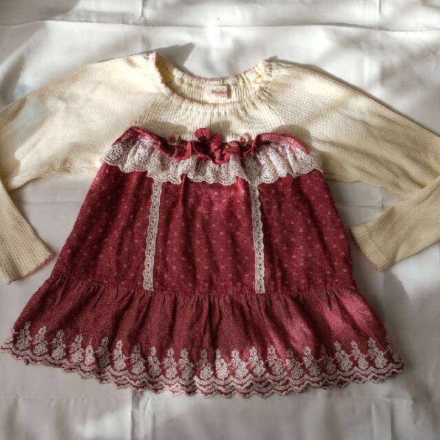 Souris(スーリー)のsouris size130 カットソー キッズ/ベビー/マタニティのキッズ服女の子用(90cm~)(Tシャツ/カットソー)の商品写真