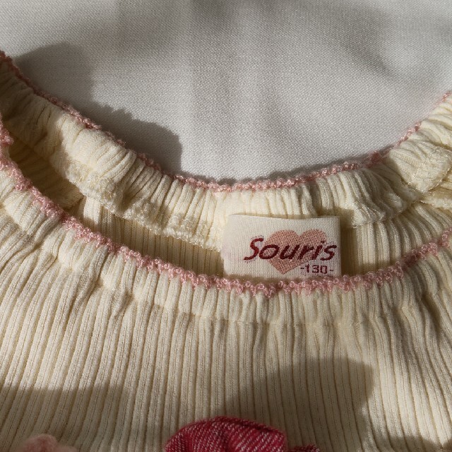 Souris(スーリー)のsouris size130 カットソー キッズ/ベビー/マタニティのキッズ服女の子用(90cm~)(Tシャツ/カットソー)の商品写真