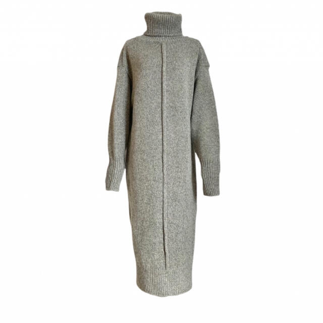 Baybee turtle knit dress gray レディースのワンピース(ロングワンピース/マキシワンピース)の商品写真