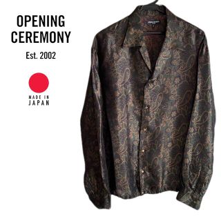 オープニングセレモニー(OPENING CEREMONY)の希少★オープニングセレモニー ペイズリー柄 デザインオープンカラー長袖シャツ(シャツ)