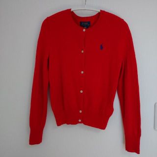 ポロラルフローレン(POLO RALPH LAUREN)のラルフローレン キッズ ウールセーター ニット 140 赤 カーディガン(カーディガン)