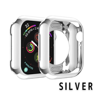 apple watch アップルウォッチ カバー 保護ケース シルバー 44mm(その他)