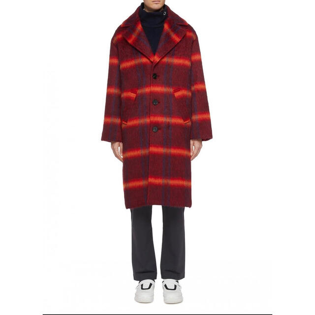 チェスターコート8on8 AW19 Wool Mohair checked oversized