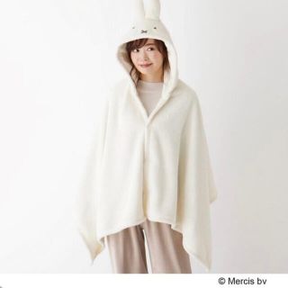 インデックス(INDEX)の#2637 新品 miffy×index ふわもこルームブランケット ホワイト(ルームウェア)