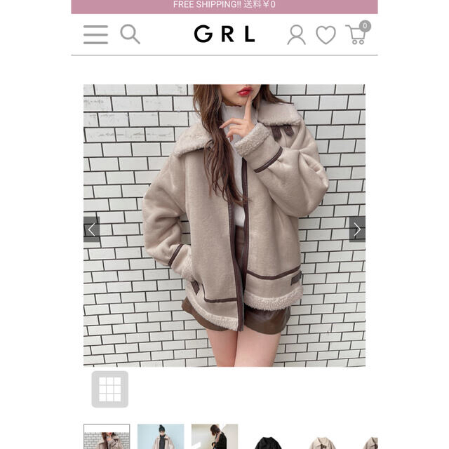 GRL - GRL スエードXボアムートンジャケットの通販 by m子's shop ...