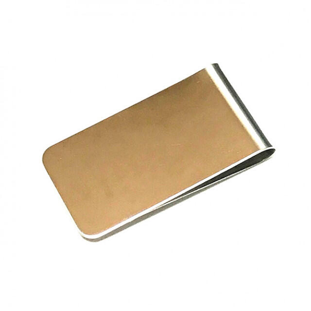 マネークリップ ステンレス製 シンプル ミニ財布 シルバー  メンズのファッション小物(マネークリップ)の商品写真