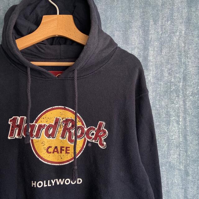 ROCK HARD(ロックハード)のHard Rock CAFE プルオーバーパーカー　HOLLYWOOD メンズのトップス(パーカー)の商品写真