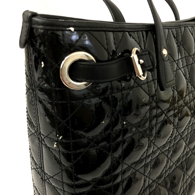 Dior(ディオール)のDior ディオール トートバッグ パテント レザー ロゴチャーム 黒 レディースのバッグ(トートバッグ)の商品写真