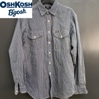 オシュコシュ(OshKosh)の【OshKosh】(オシュコシュ) ストライプ柄ワークシャツ 古着(シャツ)