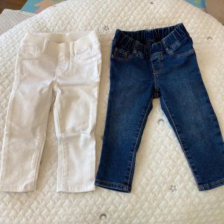 ベビーギャップ(babyGAP)の【美品】baby GAP スキニーデニム2枚セット 18-24m(パンツ/スパッツ)