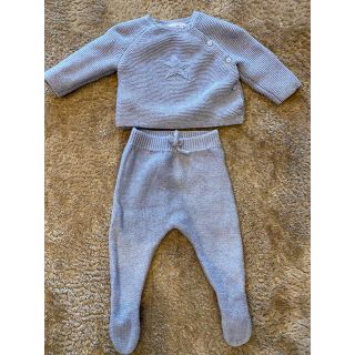 ザラキッズ(ZARA KIDS)のZARAベビー　ロンパース　0ー1m(ニット/セーター)