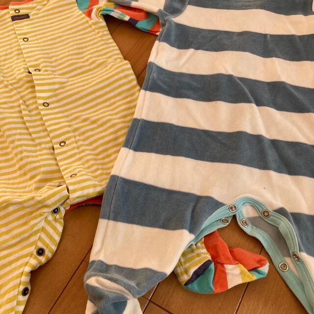 PETIT BATEAU(プチバトー)のプチバトー　カティミニ　60cm 3ヶ月　ロンパース　足つき　セット キッズ/ベビー/マタニティのベビー服(~85cm)(ロンパース)の商品写真