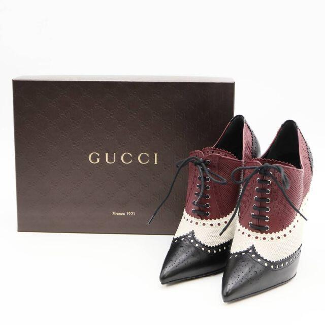 Gucci(グッチ)のラクス様専用GUCCI パンプス シューズ 38 ハイヒール レースアップ レディースの靴/シューズ(ハイヒール/パンプス)の商品写真