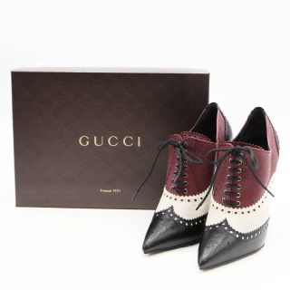 グッチ(Gucci)のラクス様専用GUCCI パンプス シューズ 38 ハイヒール レースアップ(ハイヒール/パンプス)