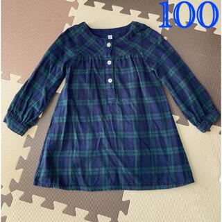 ムジルシリョウヒン(MUJI (無印良品))のお値下げ✴︎ 無印良品　チュニック　100　緑(Tシャツ/カットソー)