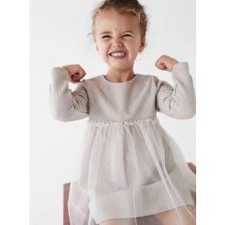 ザラキッズ(ZARA KIDS)の【美品】ZARA baby チュールワンピース 12-18m(ワンピース)