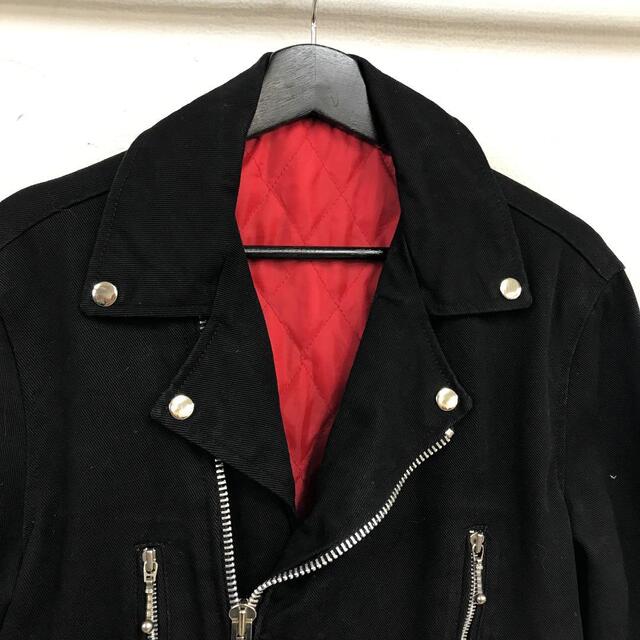 vintage black cotton riders jacket bg メンズのジャケット/アウター(ライダースジャケット)の商品写真