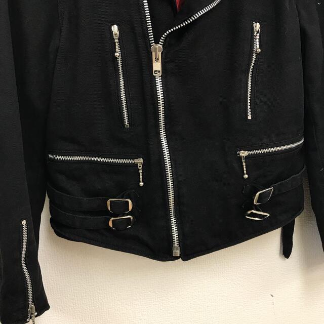 vintage black cotton riders jacket bg メンズのジャケット/アウター(ライダースジャケット)の商品写真