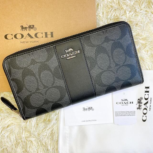 COACH - 新品未使用✨ コーチ 長財布 シグネチャー PVC ブラック ...