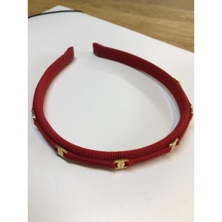 フェラガモ(Ferragamo)のフェラガモ　カチューシャ　赤(カチューシャ)