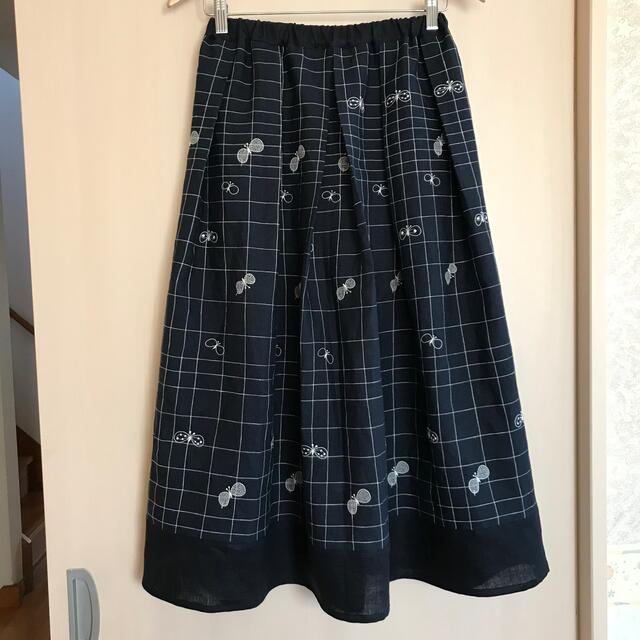 ミナペルホネン Fabric choucho 使用 ハンドメイドスカート
