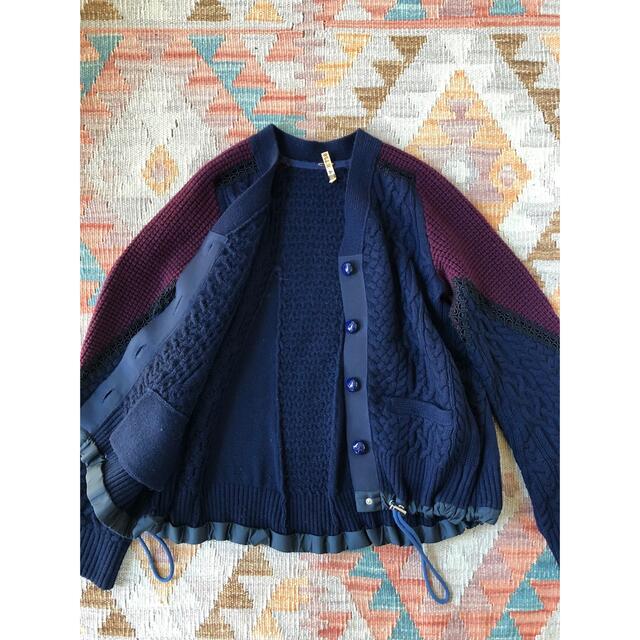 sacai サカイ バイカラー カーディガン sacai サカイ バイカラー カーディガン