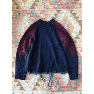 中古】 【美品】サカイ カーディガン レース バイカラー おしゃれ