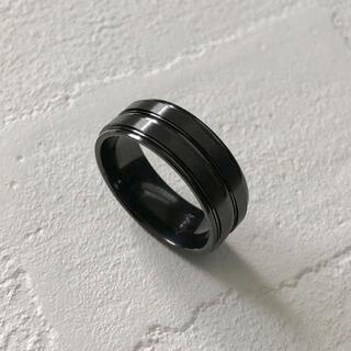 【R56】指輪　メンズ　レディース　リング　ブラックE(リング(指輪))
