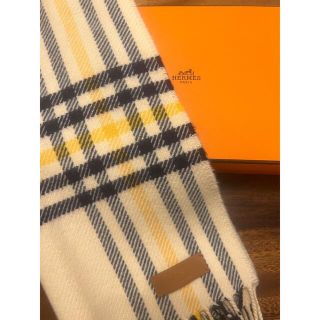 エルメス(Hermes)のエルメス　マフラー　カシミヤ　チェック(マフラー/ショール)