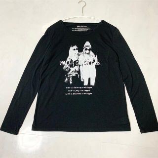 ムルーア(MURUA)の美品　MURUA ムルーア　ロンT ブラック　長袖　Tシャツ　(Tシャツ(長袖/七分))