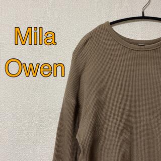ミラオーウェン(Mila Owen)のMila Owen ワッフル ロングカットソー(カットソー(長袖/七分))
