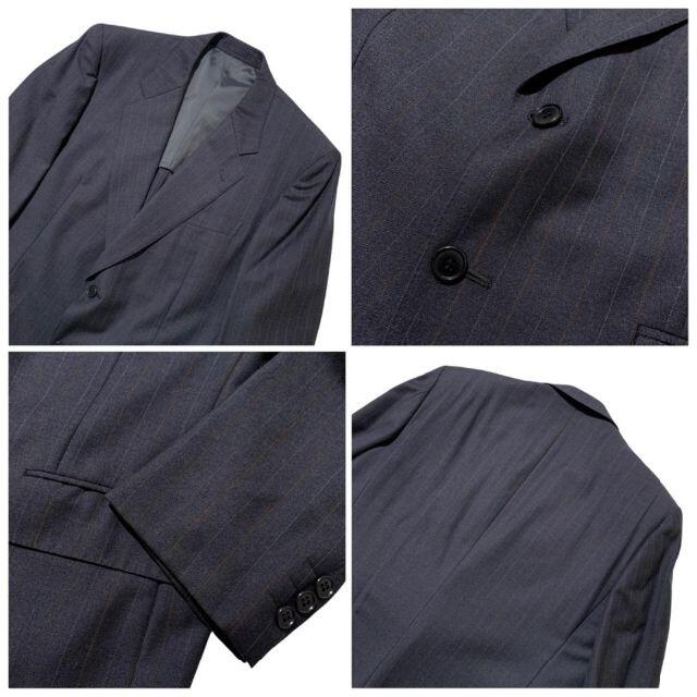 LANVIN(ランバン)のランバンクラシック セットアップスーツ シングル ウール100% ストライプ古着 メンズのスーツ(セットアップ)の商品写真
